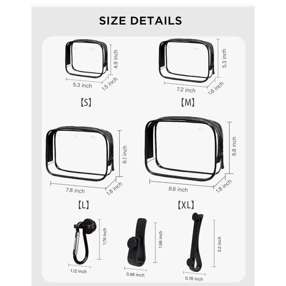 4 PCS Clear Insert Bag for Bogg Bag Nwt